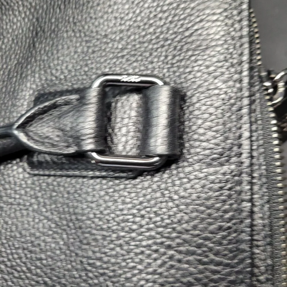 MCM Black Leather Briefcase w/COA (Strap Not Included)